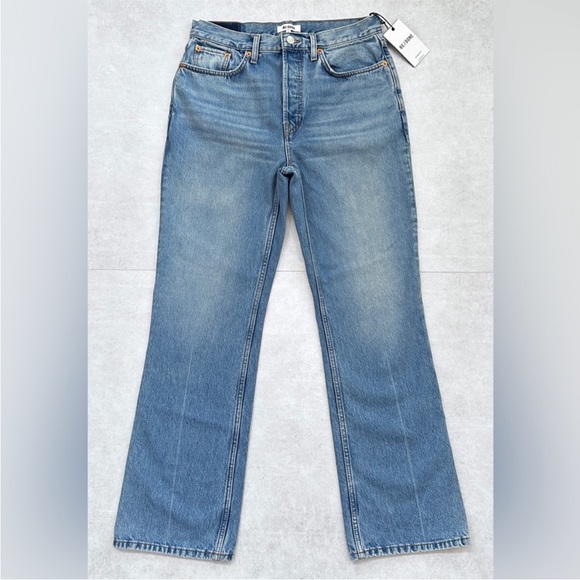 NWT Re/Done + Denim Village 70s Bootcut Jeans | 29 | Medium Fade Vintage Crease - Picture 1 of 14